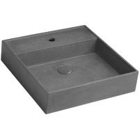 Sapho Quadrado umywalka 46 cm ścienna kwadratowa betonowa czarny granit AR468