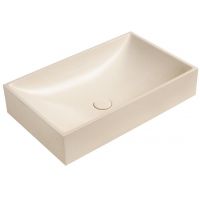 Sapho Trant umywalka 58x36 cm prostokątna nablatowa beżowa AR472