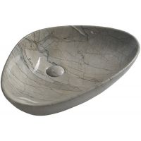 Sapho Dalma umywalka 58,5x39 cm nablatowa owalna grigio MM213