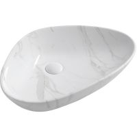 Sapho Dalma umywalka 58,5x39 cm nablatowa owalna carrara MM217