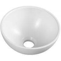 Sapho Small umywalka 26x26 cm okrągła nablatowa biała MR260