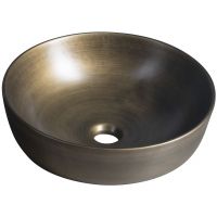 Sapho Priori umywalka 41,5x41,5 cm nablatowa okrągła brązowa PI032