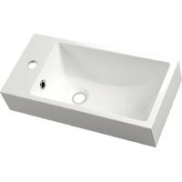 Sapho Ariana umywalka 50x25 cm prostokątna ścienna biała SM012