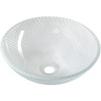 Sapho Beauty Puketa umywalka 42 cm nablatowa okrągła przezroczysta TY165