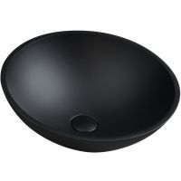 Sapho Beauty Telica umywalka 42 cm nablatowa okrągła czarna TY181B