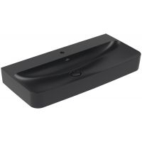 Villeroy & Boch Finion umywalka 100x47 cm prostokątna ścienna-meblowa CeramicPlus Pure Black 41681HR7