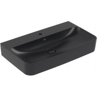 Villeroy & Boch Finion umywalka 80x47 cm prostokątna ścienna-meblowa CeramicPlus Pure Black 41688CR7