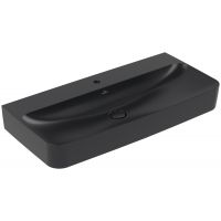 Villeroy & Boch Finion umywalka 100x47 cm prostokątna ścienna CeramicPlus Pure Black 4168A2R7