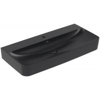 Villeroy & Boch Finion umywalka 100x47 cm prostokątna ścienna CeramicPlus Pure Black 4168ABR7