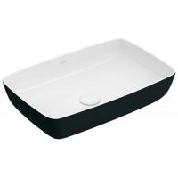 Villeroy & Boch Artis umywalka 58x38,5 cm prostokątna nablatowa biała/czarna 417258BCT8