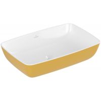 Villeroy & Boch Artis umywalka 58x38,5 cm prostokątna nablatowa biały połysk/indian summer 417258BCW9
