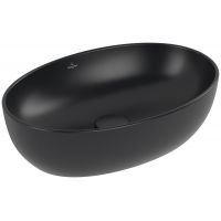 Villeroy & Boch Artis umywalka 48x32,5 cm owalna nablatowa CeramicPlus Pure Black 438848R7