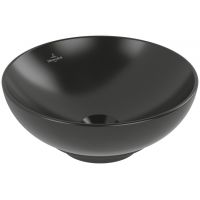 Villeroy & Boch Loop & Friends umywalka 38x38 cm okrągła nablatowa Pure Black CeramicPlus 4A4500R7