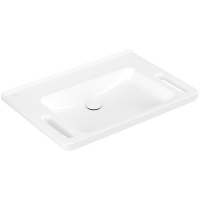Villeroy & Boch ViCare umywalka 80x55 cm prostokątna ścienna dla niepełnosprawnych Weiss Alpin 4A6883R1