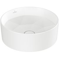 Villeroy & Boch Octagon umywalka 42x42 cm okrągła nablatowa CeramicPlus Stone White 5A5640RW
