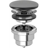 Villeroy & Boch korek do umywalki bez przelewu Pure Black 683500R7