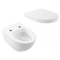 Zestaw Villeroy & Boch Subway 2.0 miska WC wisząca z deską wolnoopadającą Weiss Alpin (56001001, 9M68S101)