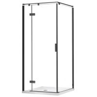 Bravat SNB kabina prysznicowa 90x90 cm kwadratowa lewa szkło transparentne/czarny mat SNB90/90L