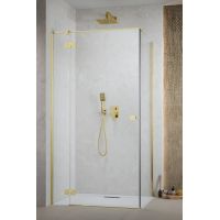 Radaway Essenza Gold KDJ drzwi prysznicowe 90 cm uchylne złoty połysk/szkło przezroczyste 1385044-09-01L