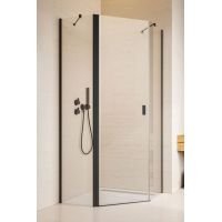 Radaway Nes Black PTJ drzwi prysznicowe 59,6 cm lewe czarny mat/szkło przezroczyste 10052000-54-01L