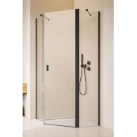 Radaway Nes Black PTJ drzwi prysznicowe 59,6 cm prawe czarny mat/szkło przezroczyste 10052000-54-01R
