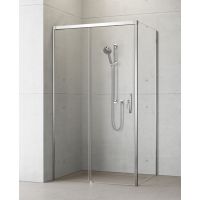 Radaway Idea KDJ drzwi prysznicowe 160 cm do ścianki lewe chrom/szkło przezroczyste 387046-01-01L