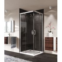 Hüppe Aura elegance kabina prysznicowa 90 cm kwadratowa szkło przezroczyste 401302.087.322