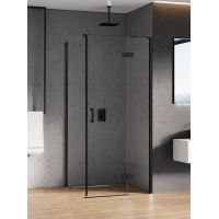 New Trendy New Renoma Black kabina prysznicowa 90x100 cm lewa czarny mat/szkło przezroczyste D-0203A/D-0112B-WP
