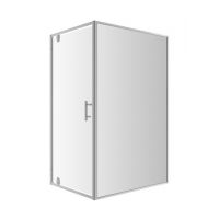Omnires S80 kabina prysznicowa prostokątna szklana, uchylna 80x100x190 cm chrom/ transparentne S-80/100KCRTR