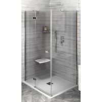 Polysan Fortis Line drzwi prysznicowe 90 cm lewe chrom/szkło przezroczyste FL1090L
