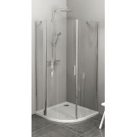 Polysan Zoom Line kabina prysznicowa 90x90 cm półokrągła chrom połysk/szkło przezroczyste ZL2615L