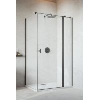 Radaway Nes Brushed GunMetal KDJ II drzwi prysznicowe 90 cm uchylne gunmetal szczotkowany/szkło przezroczyste 10032090-92-01R