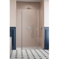 Radaway Nes Brushed Nickel DWJS drzwi prysznicowe 130 cm uchylne szczotkowany/szkło przezroczyste 10038130-91-01L