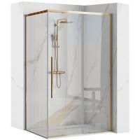 Rea Solar Gold kabina prysznicowa 100x80 cm prostokątna złoty aluminiowy/szkło przezroczyste REA-K4901