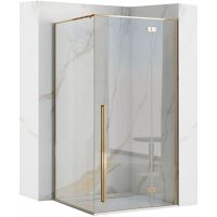 Rea Fargo kabina prysznicowa 100x80 cm prostokątna złoty/szkło przezroczyste REA-K4907