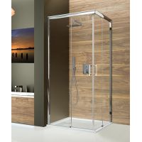 Sanplast Free Zone KNL/FREEZONE kabina prysznicowa 100x80 cm prostokątna lewa srebrny błyszczący/szkło przezroczyste 600-271-3630-38-401