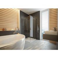 Sanplast Free Line II II KNDJ2/FREEII kabina prysznicowa 90x100 cm prostokątna chrom/szkło przezroczyste 600-261-1120-42-401