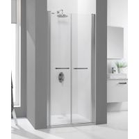 Sanplast Prestige III drzwi prysznicowe skrzydłowe 100 cm biały/szkło przezroczyste 600-073-0940-01-401