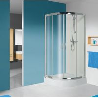 Sanplast TX kabina z brodzikiem 90x90 cm półokrągła biały /szkło przezroczyste 602-271-0262-01-401
