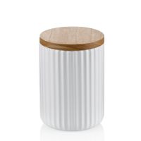 Kela Maila słoik do przechowywania 0,75 l ceramika biały mat 12480