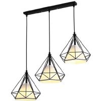 Abigali Diamond lampa wisząca 1x60W czarna/biała CHNR3L-E27