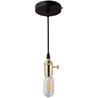 Abigali Edison lampa wisząca 1x40W czarna/złota ZA-1