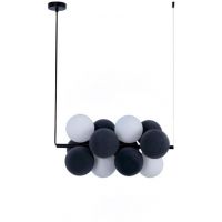 Abruzzo Vino lampa wisząca 4x12 W biała-czarna ABR-GRAPPA-H-S