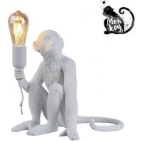 Abruzzo Monkey lampa stołowa 1x40 W biała ABR-KARD4-B