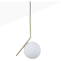 Abruzzo Milano lampa wisząca 1x20 W biała-złota ABR-KMT-B