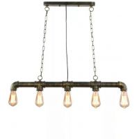 Abruzzo Tubo Retro lampa wisząca 5x40 W czarna ABR-LLRR-5XE27