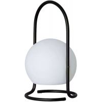 Abruzzo Ristorantre lampa stołowa 1x2,5W LED czarny/klosz mleczny ABR-LSK-USB
