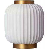Abruzzo Porcellado lampa stołowa 1x40W biały/złoty ABR-LSPP-E14