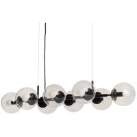 Abruzzo Porto lampa wisząca 8x25W czarny/przezroczysty ABR-LWP-8XE14