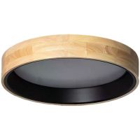 Abruzzo Naturale Vero Black plafon 1x21W LED drewniany/czarny ABR-PLODV-C-20W-CCT